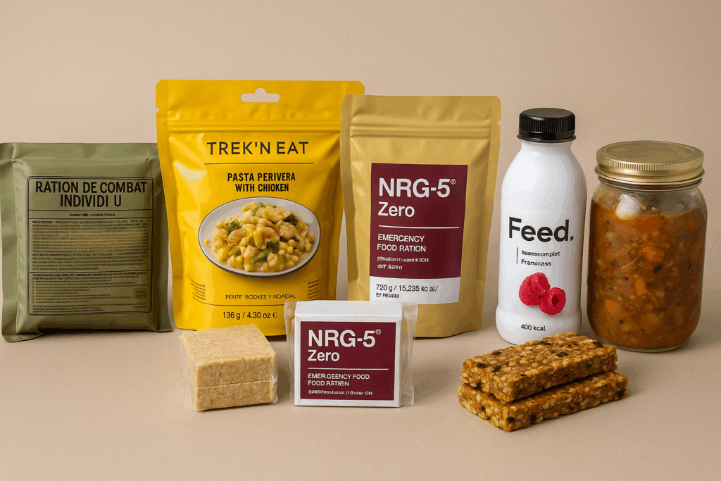 Découvrez les 5 meilleures rations de survie longue conservation testées : RCIR, lyophilisés, NRG-5, boissons complètes et options maison. Comparatif utile et avis terrain.