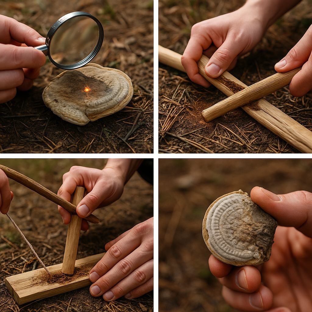 Allumer un feu sans briquet : archet, firesteel, loupe et pile en pleine nature