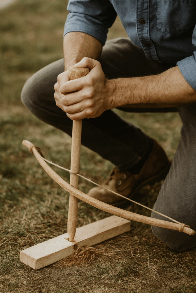 Allumer un feu sans briquet : archet, firesteel, loupe et pile en pleine nature