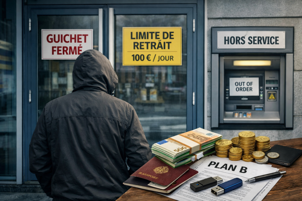 Crise bancaire majeure – protéger son argent et garder des moyens de paiement autonomes