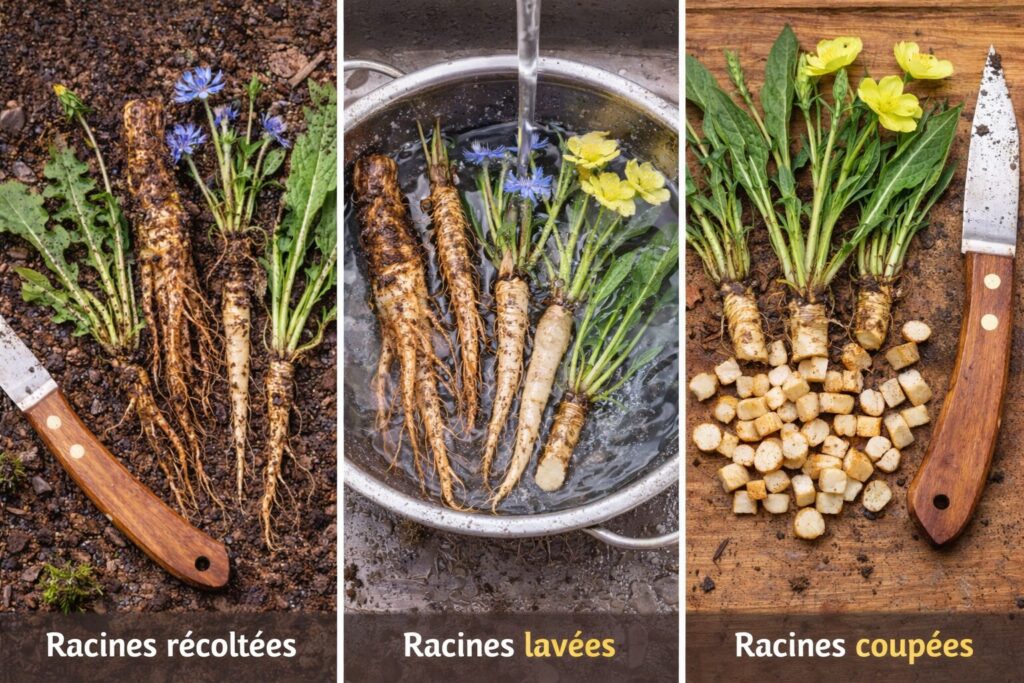 Racines sauvages comestibles : comment les identifier, les préparer et les consommer sans risque