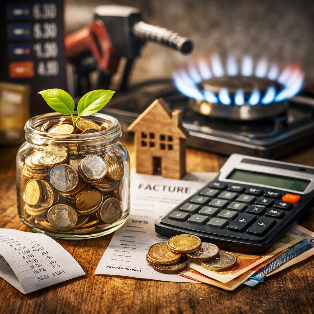 personne analysant ses factures, ses dépenses et son budget familial pour protéger son niveau de vie face à l’inflation