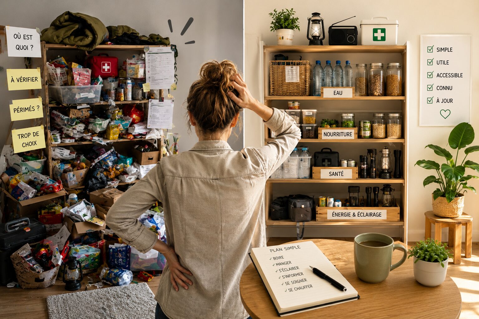 préparation du foyer simple et organisée qui sécurise sans compliquer la vie quotidienne.