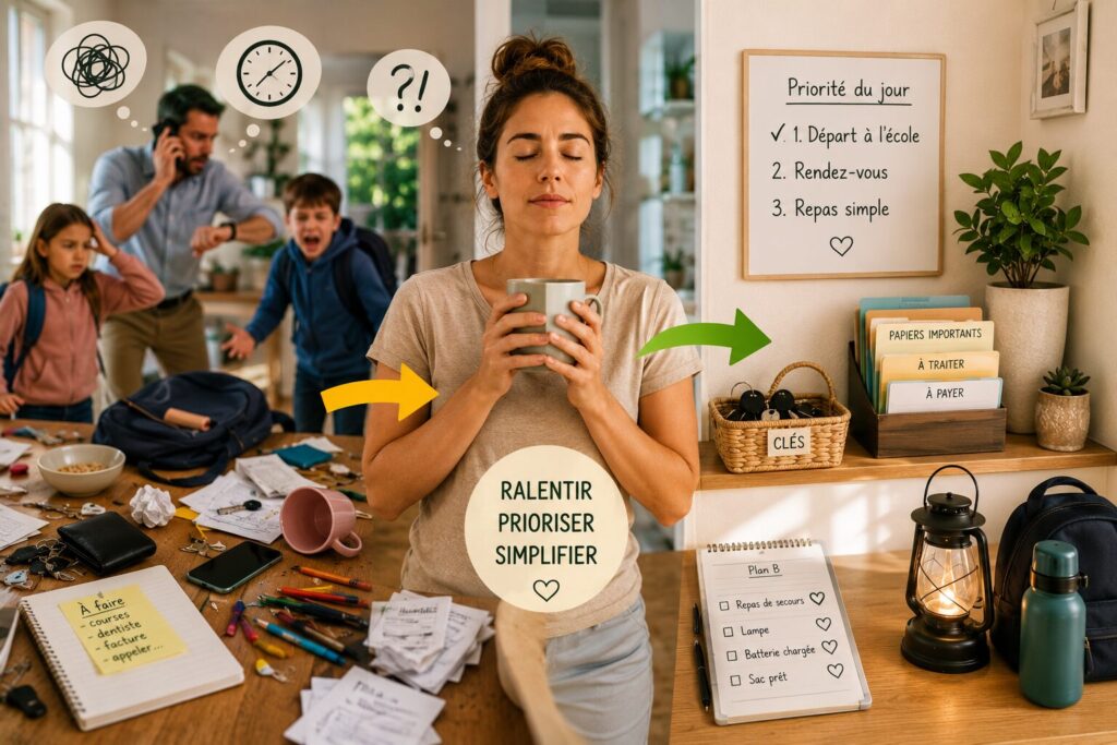 Comment éviter qu’un petit problème désorganise toute une journée éviter qu’un petit problème désorganise toute une journée grâce à une priorité claire et une organisation simple.