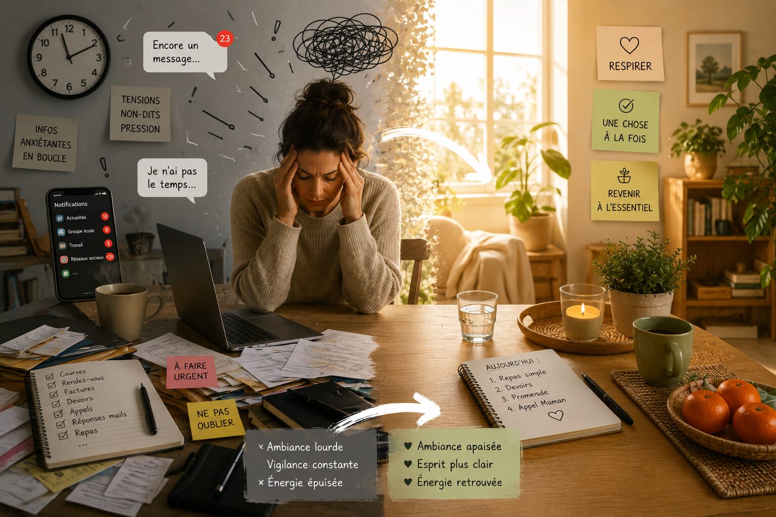 Pourquoi certaines journées vous vident complètement, même sans “gros problème” ambiance familiale lourde qui épuise plus que les vrais problèmes et gestes simples pour retrouver un foyer plus calme.