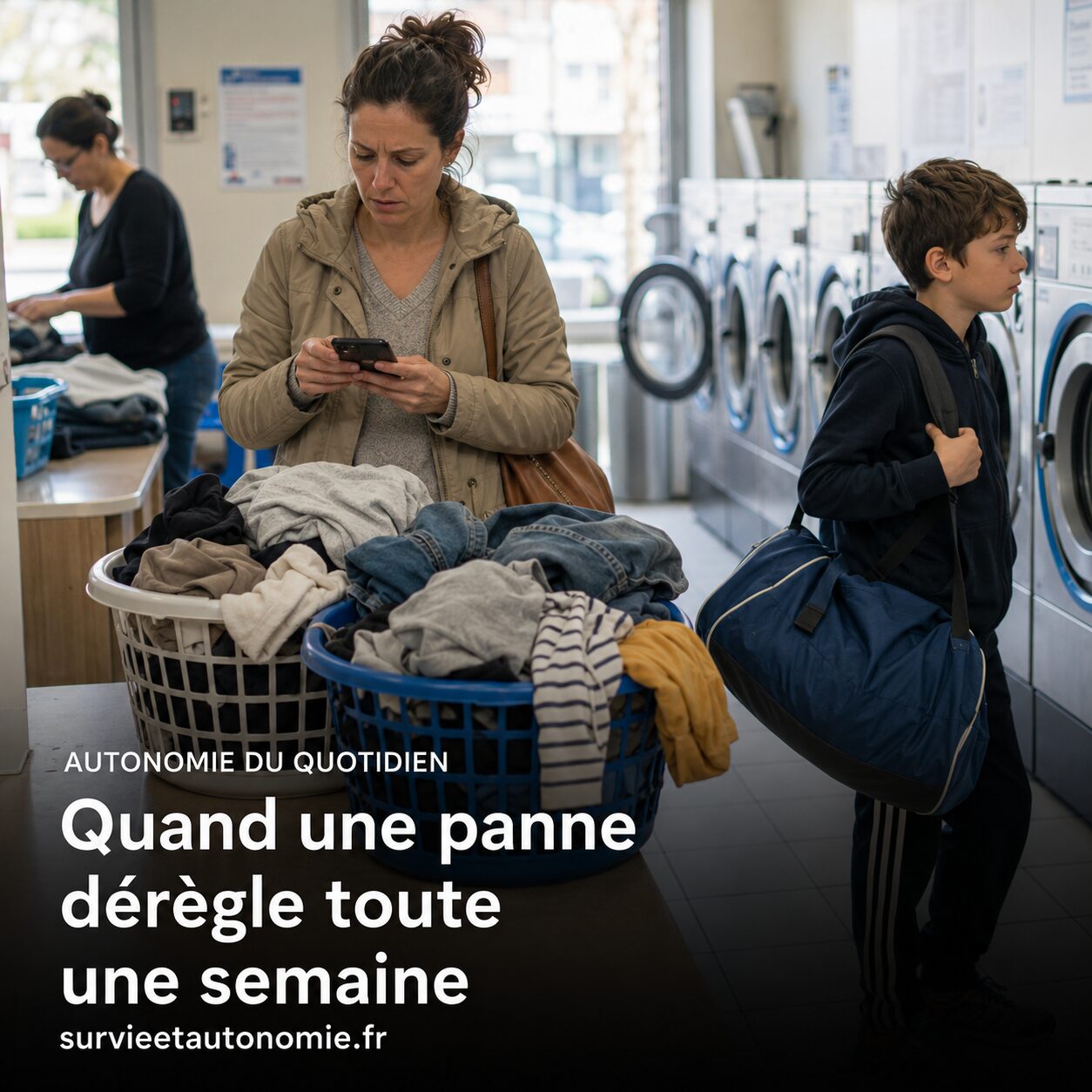Famille désorganisée par une panne domestique sans solution alternative immédiate