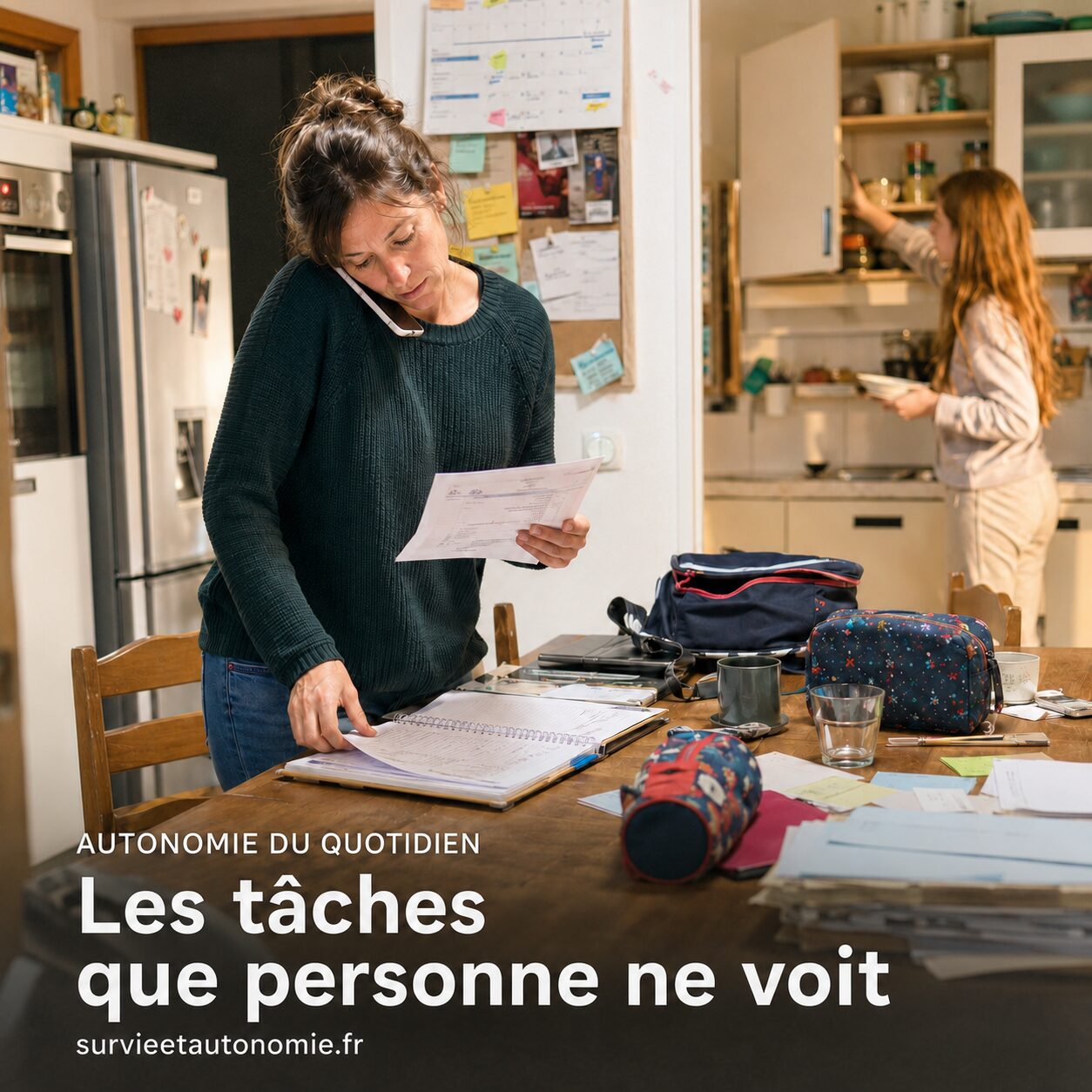 Compétences domestiques : les gestes simples qui évitent les galères Personne assurant seule les nombreuses tâches invisibles nécessaires à l’organisation quotidienne du foyer