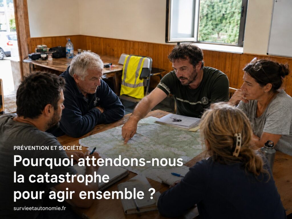 Pourquoi attendons-nous la catastrophe pour agir ensemble ? Habitants, bénévoles et professionnels réunis pour préparer collectivement leur territoire avant une catastrophe