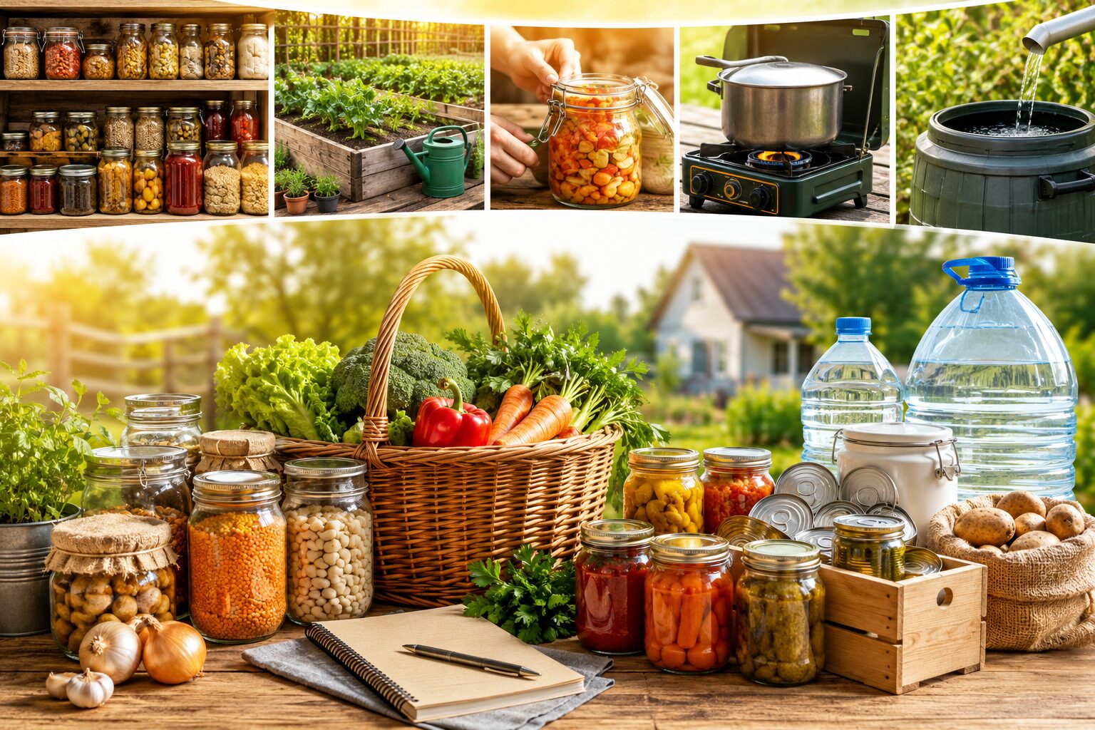 Construire son autonomie alimentaire consiste avant tout à organiser son foyer pour faire face sereinement aux imprévus.